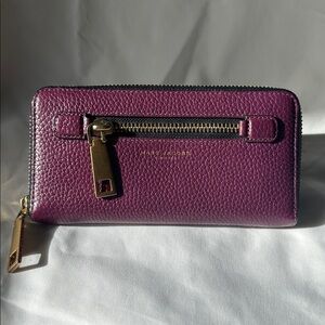 Marc Jacobs Plum Leather Wallet